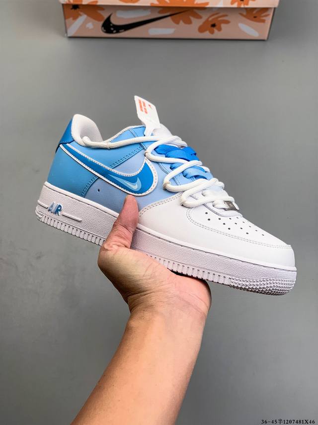 纯原版本 原楦数据纸版，采用硬质优质皮革鞋面材质，内置全掌Air Sole气垫。耐克 Nike Air Force 1 Low 空军一号低帮经典百搭休闲运动板鞋