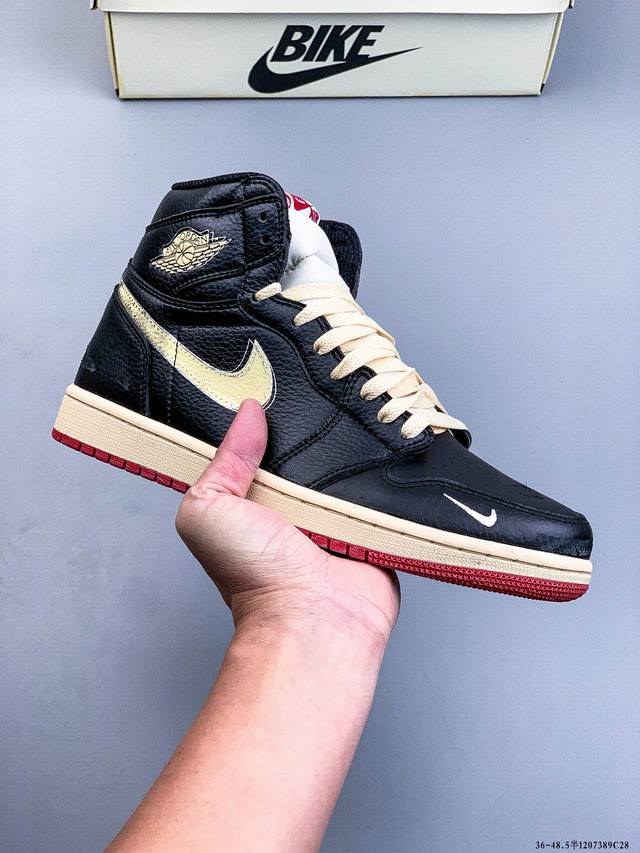 头层真标！耐克Nike Air Jordan 1 Aj1乔丹一代高帮复古文化休闲运动篮球鞋 1207389C28