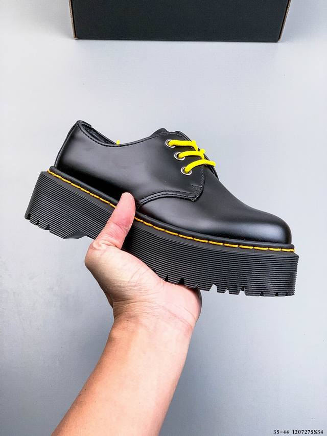 Dr. Martens 马汀博士 经典厚底 底帮软皮复古马丁靴 1207275S34