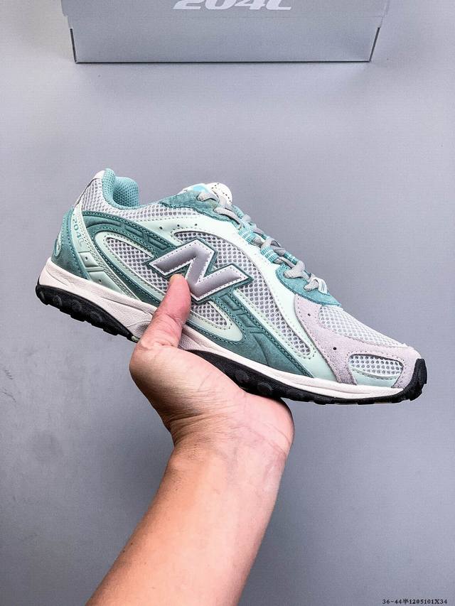 New Balance 新百伦204 系列 复古休闲运动百搭老爹跑步鞋 #采用猪巴革组合网织鞋面材质 #3层组合底模精密开发 #中底嵌入碳板缓震及后跟嵌入Tpu