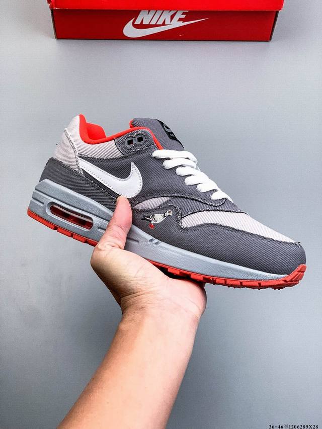 公司级！耐克 Nike Nike Air Max 1 87 限定配色 气垫缓震跑步鞋 1206289X28