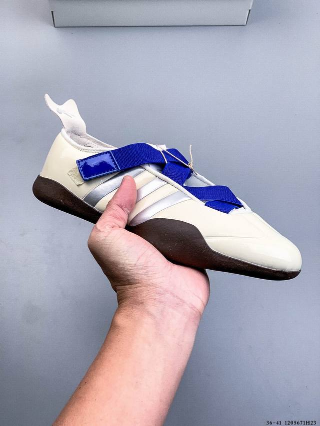 公司级 Caroline Hu X Edison Chen X Adidas Originals Taekwondo 阿迪达斯 芭蕾舞风 薄底休闲鞋 货号:Jr