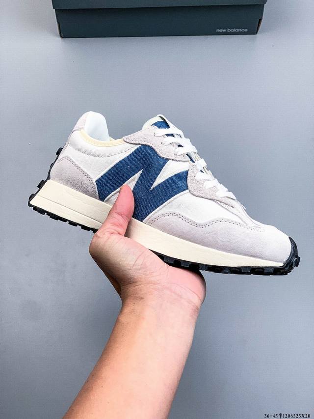 New Balance Ms327系列复古休闲运动慢跑鞋 原鞋打版 细节完美 采用尼龙及猪巴革麂皮物料拼接构成#中底高弹pu材质及满丁防滑橡胶外底上世纪 70