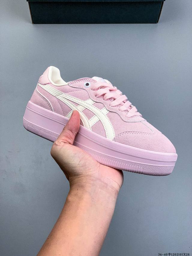 Asics 亚瑟士 Tokuten Chunk 新款厚底橡胶鞋底休闲板鞋 1 01X28