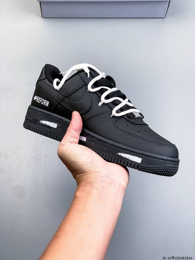 纯原版本 原楦数据纸版，采用硬质优质皮革鞋面材质，内置全掌Air Sole气垫。耐克 Nike Air Force 1 Low 空军一号低帮经典百搭休闲运动板鞋