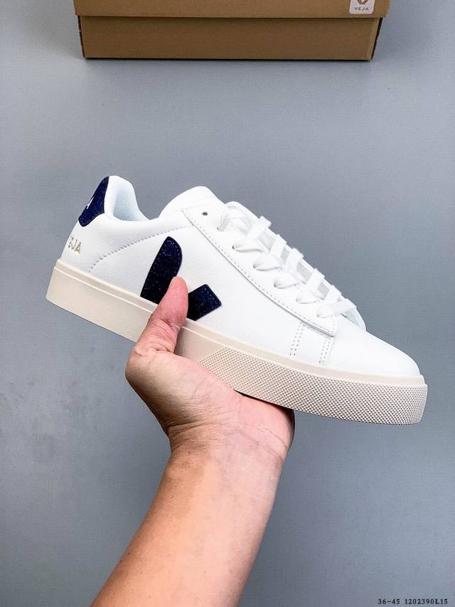 街拍频繁上镜 Veja Leather Extra Sneakers 二层皮 法国国民V字经典小白板鞋 春季入夏简约百搭款 全头层进口牛皮 舒适面革内里 广东厂