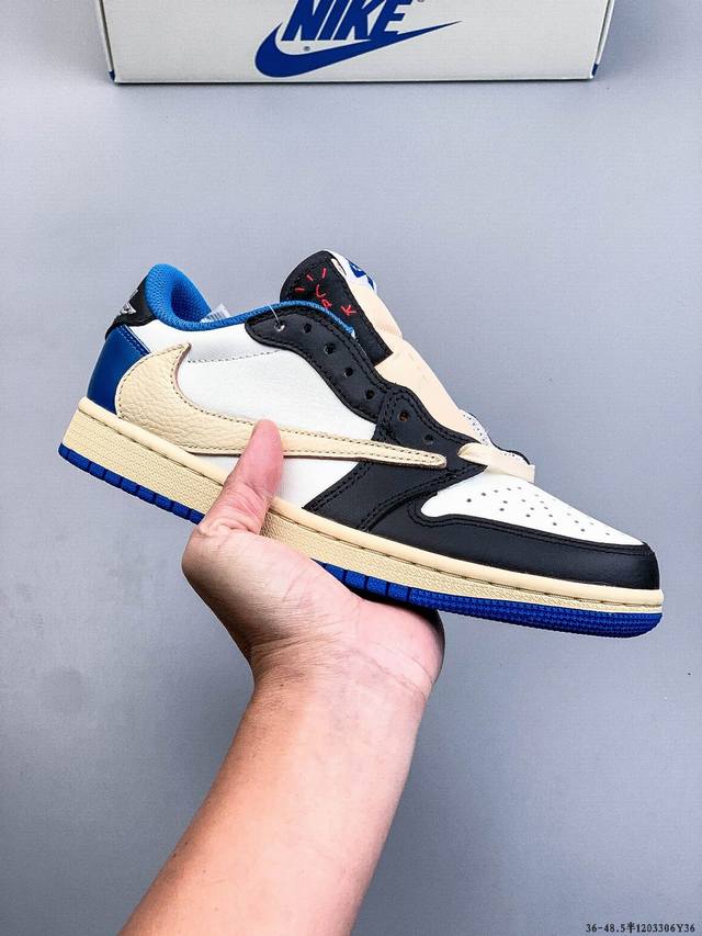 耐克Nike Air Jordan 1 Low Aj1乔1 低帮潮流缓运动休闲板鞋。Aj1 低帮拼接 完美版型真头层牛皮# 内置缓震气垫 原鞋开模 拒绝公底 购