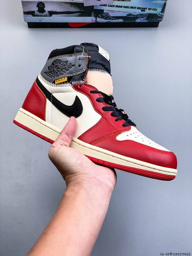 二层真标！耐克Nike Air Jordan 1 Aj1乔丹一代高帮复古文化休闲运动篮球鞋 1203275S22