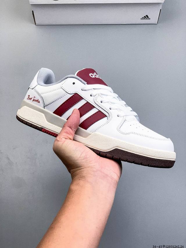 阿迪达斯Adidas Neo Entrap 低帮百搭休闲板鞋 1203126T26