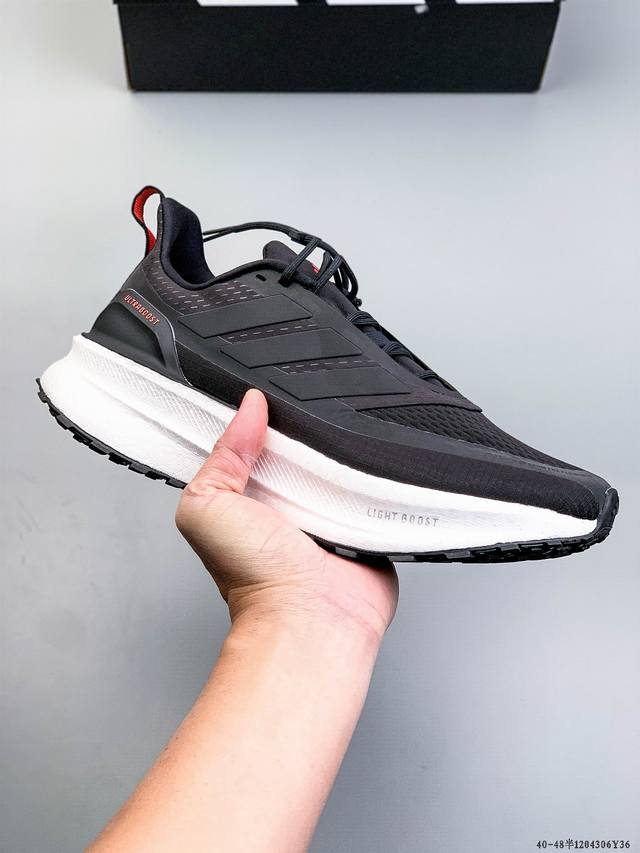 公司级真爆！Y-3 Adidas Ultraboost 5 阿迪达斯 耐磨缓震 Boost 爆米花 休闲运动跑鞋 采用网材搭配反光皮革鞋面 配上Stretchw