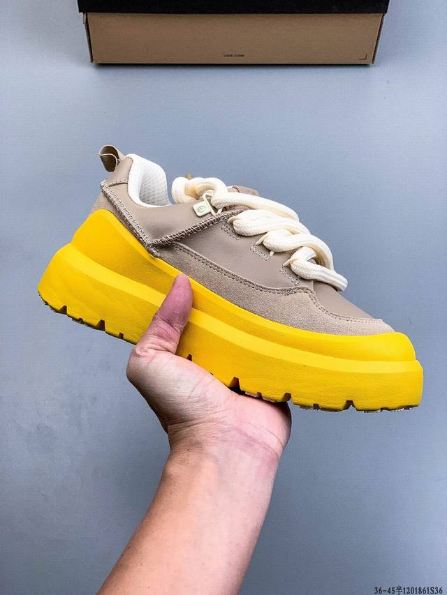 公司级 Ugg Heritage 时尚潮流 防滑 低帮 休闲鞋 高弹Modern中底 外置防滑大底 采用Tpu模压定型翻毛皮鞋面材质 植入式里衬 包头式Eva轻