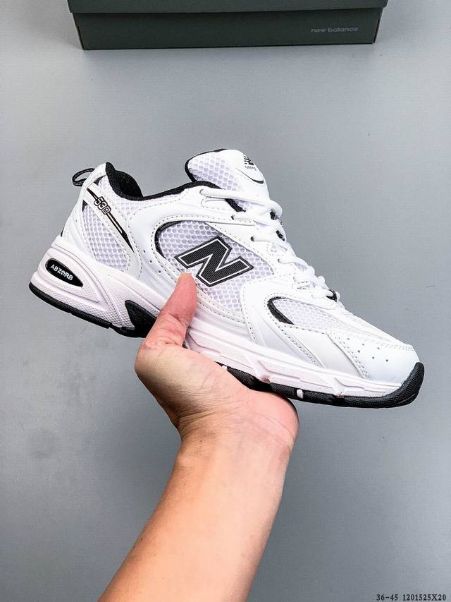 采优用质纤维革+透气网布眼材质材质#独立3层组合底大私模#搭载Abzorb缓中震底。韩流火爆款式# 新款Nb新百伦New Balance Mr530系列古复老爹
