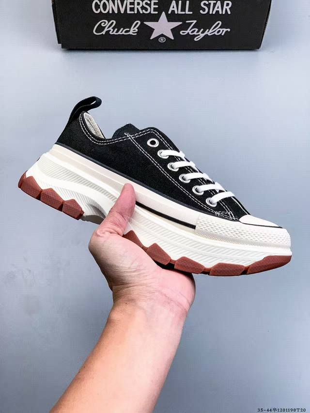 公司级！匡威Converse All Star厚底高帮休闲帆布鞋 1201190T20