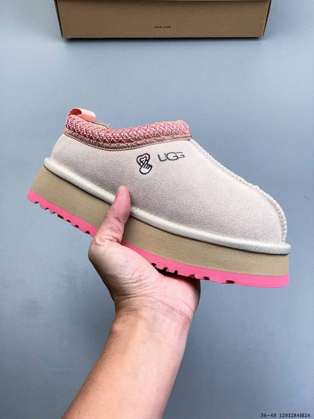 Ugg Classic Comfortable 冬季加绒低帮厚底休闲雪地靴 塔茨勒 人造短毛绒 1201284H24