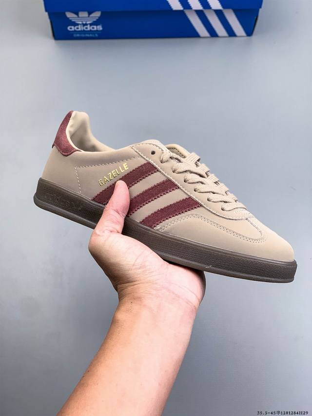 阿迪达斯Adidas Originals Gazelle德训鞋 防滑耐磨 低帮板鞋 男女同款 #独家原版原盒 原底原料 开模打造 #原厂织唛鞋标 高精密准度 #