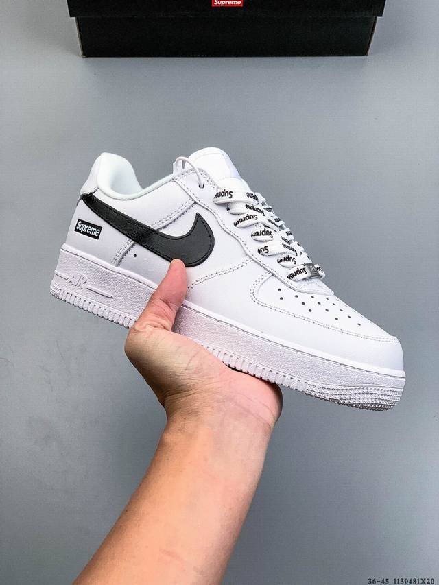 原楦数据纸版，采用硬质优质皮革鞋面材质，内置全掌Air Sole气垫。耐克 Nike Air Force 1 Low 空军一号低帮百搭休闲运动板鞋 1 481X