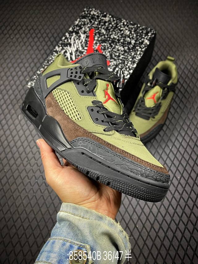 B 公司级Nike Air Jordan Spizike Low 耐克 舒适百搭 防滑耐磨 低帮 复古篮球鞋 完美鞋型打造 内原厂气垫 全新设计立体压纹原盒包装