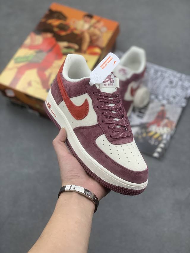 特 海外发售 创意定制联乘 漫画著作 阿基拉 主人公 公司级 Akira×Nike Air Force 1 Low ’07 树莓兔 麂皮 满天星配色 空军一号低
