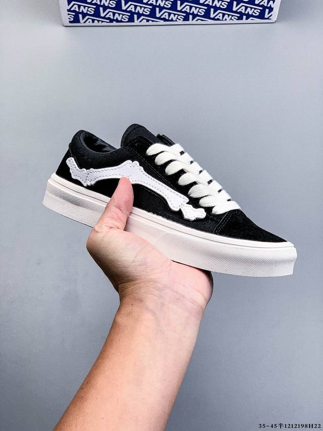 硫化真标！万斯Vans Old Skool 经典低帮休闲百搭滑板鞋 1212198H22