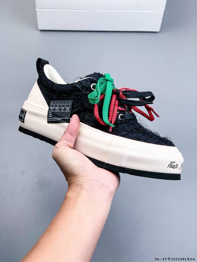 公司级！Xvessel 雪花酥 美式 多巴胺 解构主义 街头风 撞色绑带 吴建豪 低帮 帆布鞋 延续牛轧糖系列的命名方式 以雪花酥命名 拉丝的特点与产品鞋面上的