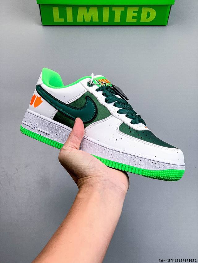 原楦数据纸版，采用硬质优质皮革鞋面材质，内置全掌Air Sole气垫。耐克 Nike Air Force 1 Low 空军一号低帮百搭休闲运动板鞋 121231