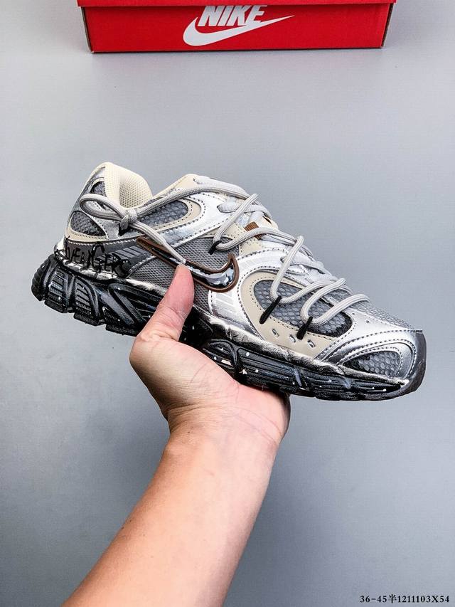 公司级！Nike V5 Rnrdiy’定制 Tekno耐克复古潮流百搭休闲运动旅游老爹鞋 原楦原档案开发独立一次发泡轻量高回弹私模！经典设计与现代工艺完美结合，