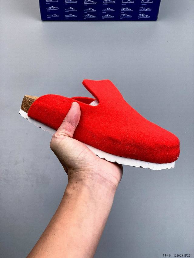 德国百年知名鞋履品牌 博肯Birkenstock 秋冬新款 勃肯半拖凉鞋系列包头拖鞋 广东原产#采用质地柔软牛皮革 中底搭载缓震软木橡胶 外置Eva轻量片装外底