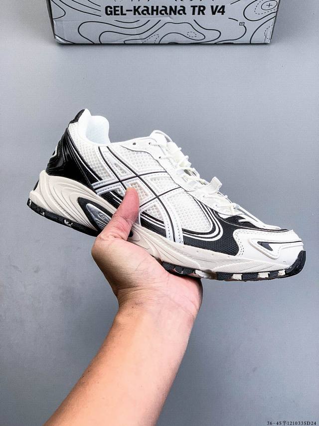 Asics亚瑟士Asics Gel-Kahana Tr V4系列低帮轻量缓震休闲运动跑步鞋 采用环保太空合成革配合透气网眼布鞋面材质 中底3D可视Gel缓震胶效