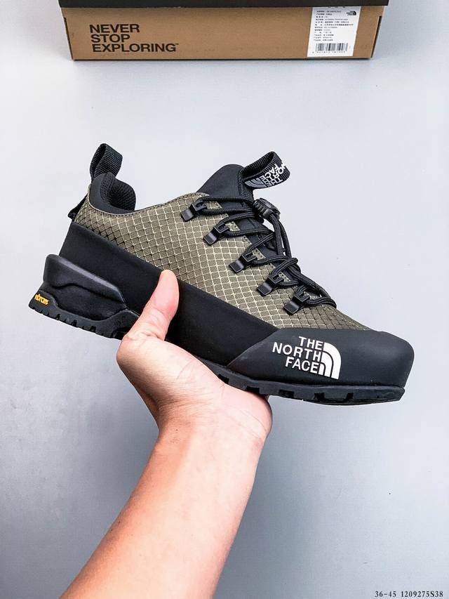 公司级！北面The North Face Glenclyffe Low 户外防滑登山鞋徒步鞋 鞋面采用坚固耐磨的材质设计，配合Vibram大底，抓地力出色，爬山