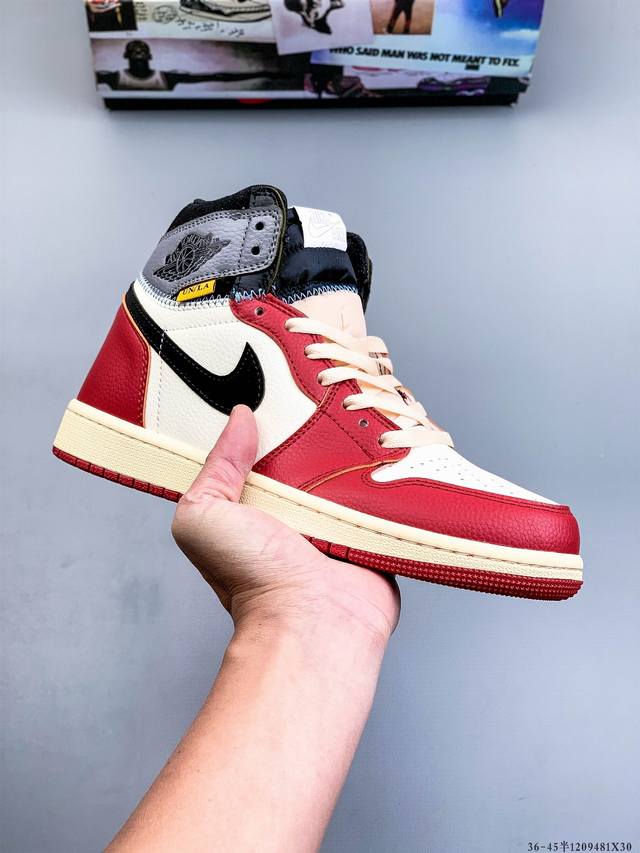 公司级头层！Air Jordan 1 乔1 高帮潮流缓震运动休闲板鞋 原装头层皮革 内置缓震气垫 原鞋开模 拒绝公底 原汁原味 忠于原版。 1209481X30