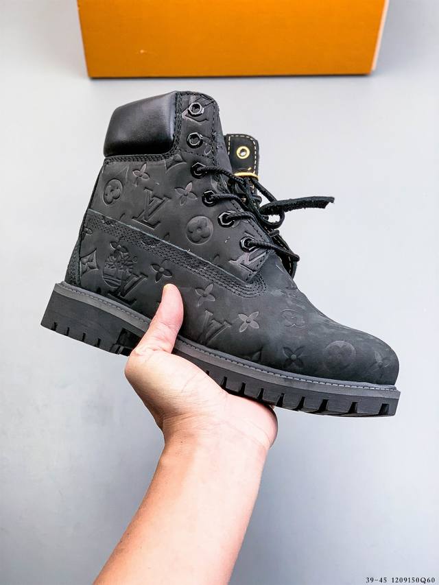 纯原 佛山大厂出品 独立私模正确版 极致工艺 产量极低 Timberland X Louis Vuitton Lv联名款 添柏岚 天伯伦 6英寸满印老花 防水大