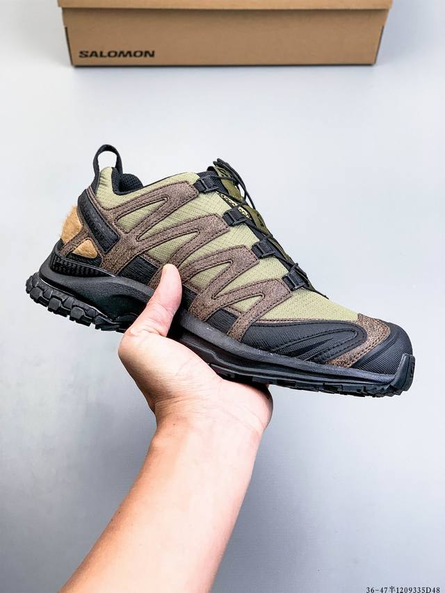 公司级 Salomon Xa pro 3D 萨洛蒙 网布皮革 Jeong Li联名 舒适百搭 耐磨透气抗冲击 低帮 户外功能鞋 鞋面采用Sensifit贴合技术