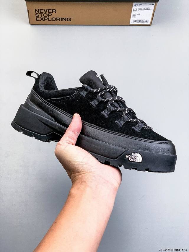 公司级！北面The North Face Glenclyffe Low 户外防滑登山鞋徒步鞋 鞋面采用坚固耐磨的材质设计，配合Vibram大底，抓地力出色，爬山
