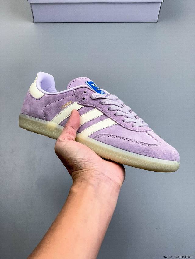 真标 阿迪达斯三叶草Adidas Originals Samba 桑巴舞系列绅士德训足球风百搭低帮休闲运动板鞋 货号:Ie0169 1208156S20