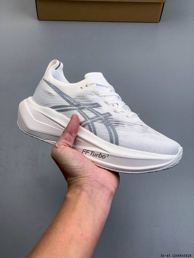 公司级 Asics Megablast 亚瑟士 轻量透气缓震休闲低帮系带运动跑步鞋 货号:1013A170-100 1208861S28