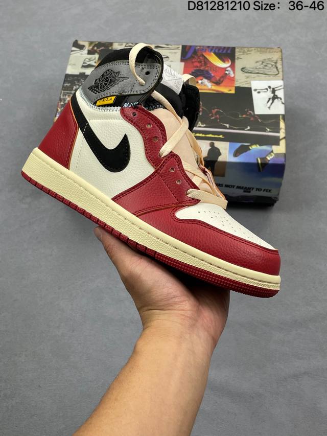 Fragment Design X Union X Jordan Air Jordan 1 Retro High Og Nrg 三方联名款 牛皮 舒适 防滑 高