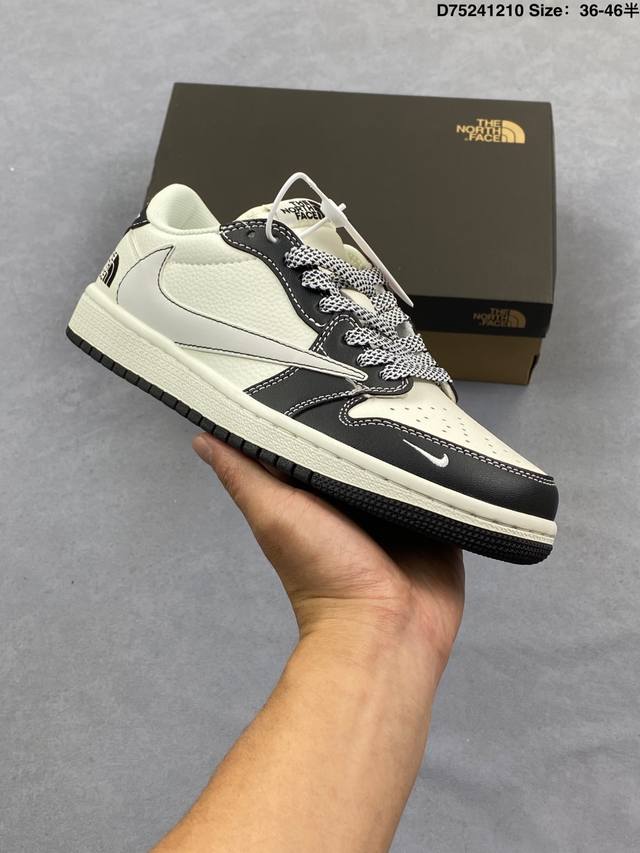 公司级：Aj1倒勾Travis Scott X Air Jordan 1 ” Reverse Mocha “ Aj1乔1 Ts 闪电 联名倒钩 低帮文化篮球鞋
