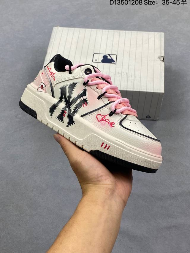 公司级Mlb Chunky Liner Denim 潮流百搭 厚底增高休闲鞋 防滑耐磨 低帮 老爹鞋 货号:3Asxca12N 尺码:36 36.5 37.5