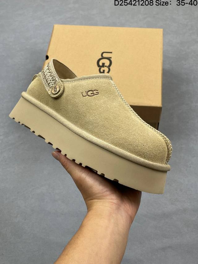 Ugg Tazz 舒适柔软时尚 耐磨增高保暖 民族风一脚蹬保暖雪地靴 货号:1174471 Size:36～41 D25421208