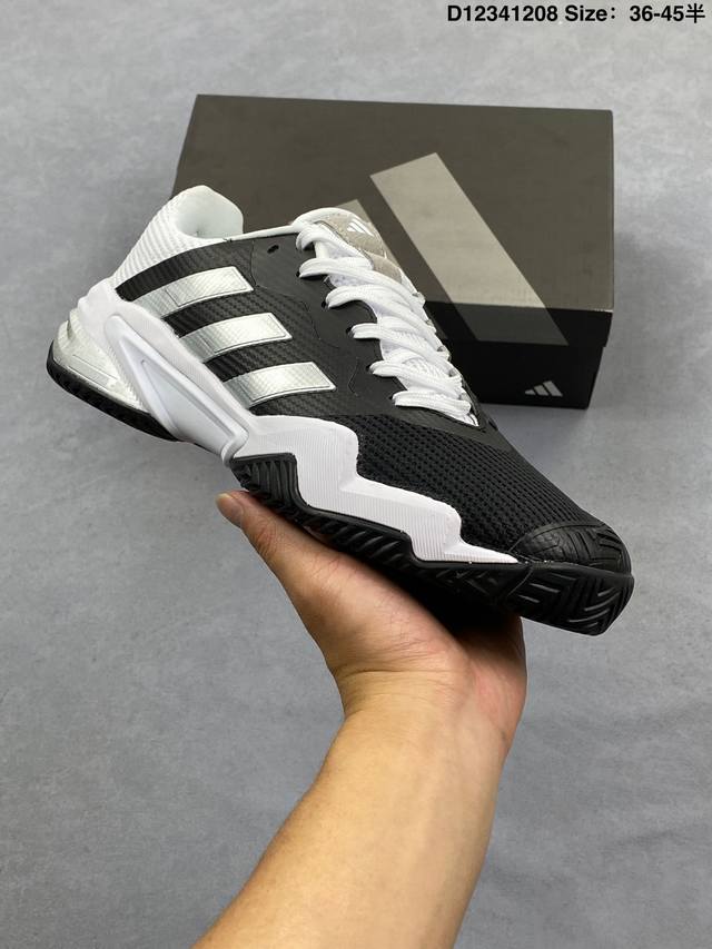 公司级：Adidas Barricade 13 M阿迪达斯 舒适百搭防滑耐磨 低帮 休闲跑步鞋 货号:If0465 尺码:36～45半 编码：D12341208