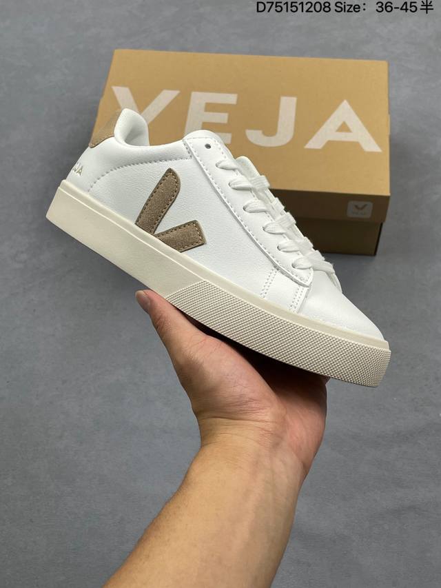 Ins爆款法国国民V字经典小白板鞋 Veja Leather Extra Sneakers 春季入夏简约百搭款 货号:Cp051537B 尺码:如图 编码：D7