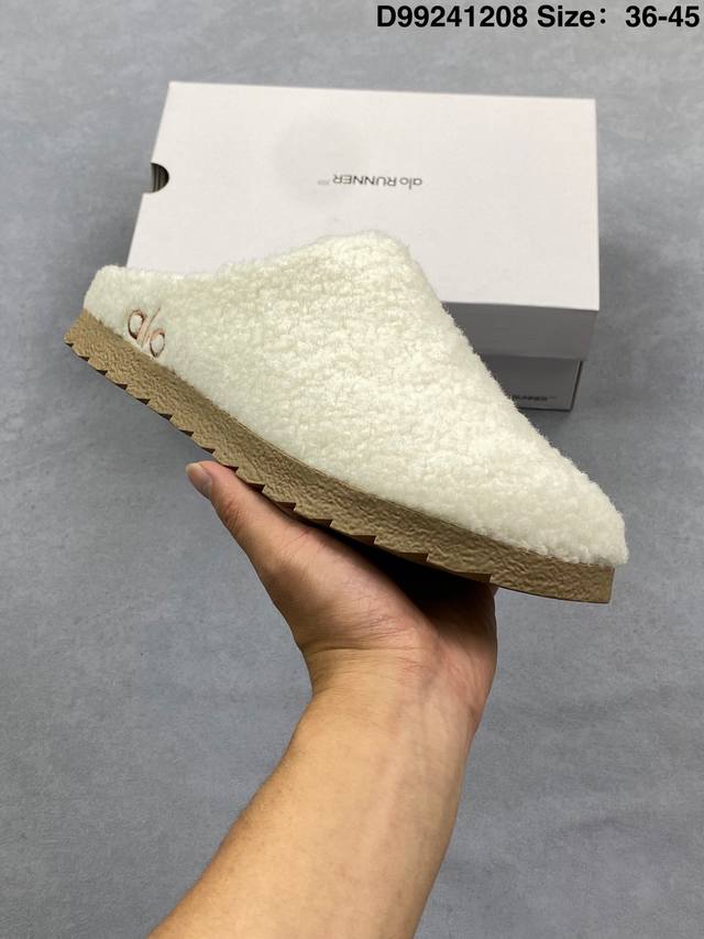 公司级：Alo复古百搭半拖勃肯懒人鞋 暖冬加绒休闲时尚高颜值 舒适一脚蹬 包头拖鞋 尺码:36～45 Id:D99241208