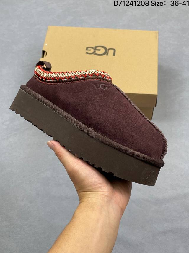 公司级Ugg Tazz 舒适柔软时尚 耐磨增高保暖 民族风一脚蹬保暖雪地靴 货号:1122553 尺码:36-40 Id:D71241208