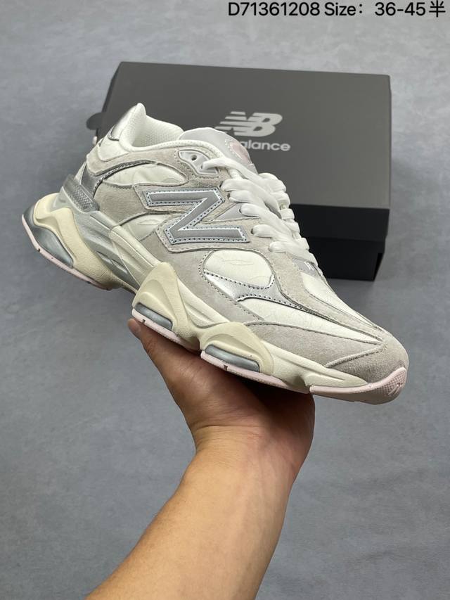 Nb9060 联名款 复古休闲运动慢跑鞋 鞋款灵感源自设计师本人对夏日的怀日回忆。鞋面大身由空间双格及磨砂鞋面拼接而生，夏日氛围拉满#采用大面积网眼以及麂皮材质