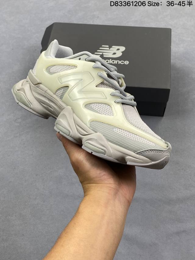 公司级New Balance 9060系列 新百伦 复古休闲运动慢跑鞋 鞋面大身由空间双格及磨砂鞋面拼接而生 采用大面积网眼以及麂皮材质覆盖鞋身 还原经典气质