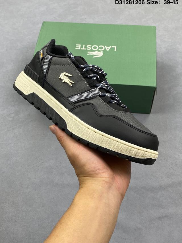 公司级：Lacoste法国鳄鱼男鞋25秋季新款L003系列运动休闲鞋 系带设计，撞色鞋面 侧面饰有Lacoste鳄鱼标识 舒适规则鞋底，饰有品牌字母标识 货号: