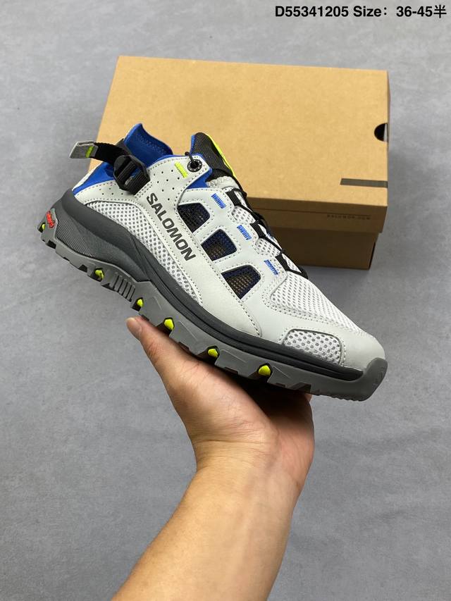 公司级Salomon Techamphibian 5 萨洛蒙 圆头舒适 透气速干抓地 户外功能鞋 货号:477991-25 Size:36 36.5 37.5