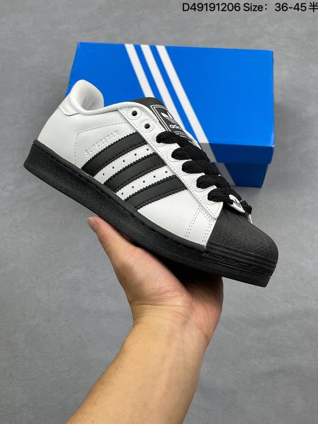 公司级：阿迪达斯Adidas三叶草 Originals Superstar贝壳头系列低帮经典百搭休闲运动板鞋 货号:Jl0126 尺码:36-45半 D4919