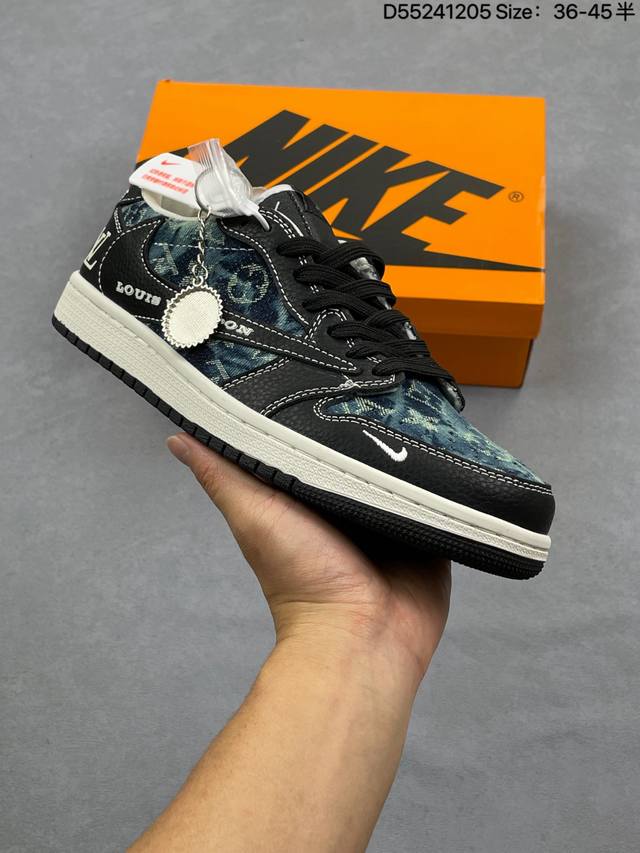 Travis Scott X Air Jordan 1 ” Reverse Mocha “ Aj1乔1 Ts 闪电 联名倒钩 低帮文化篮球鞋 完美品质出货 细节