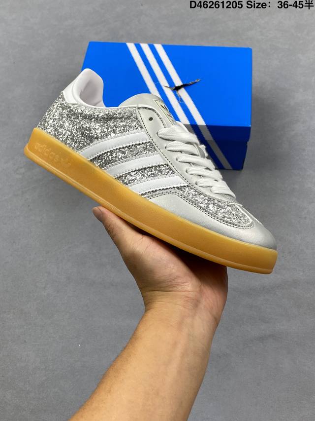 公司级Adidas Originals Gazelle Indoor 阿迪达斯 三叶草休闲防滑耐磨低帮板鞋 鞋头出色设计 塑就出众贴合感 稳固的后跟贴合足部曲线